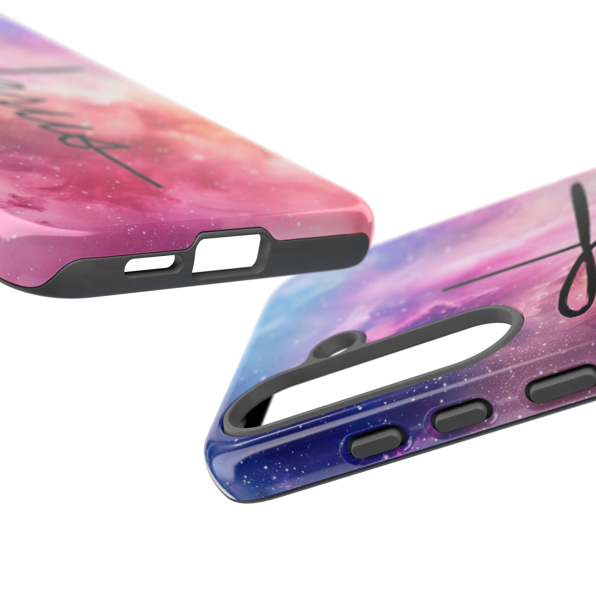 Jesus Cross Phone Case — Galaxy Pink Gradient Christian iPhone Cover