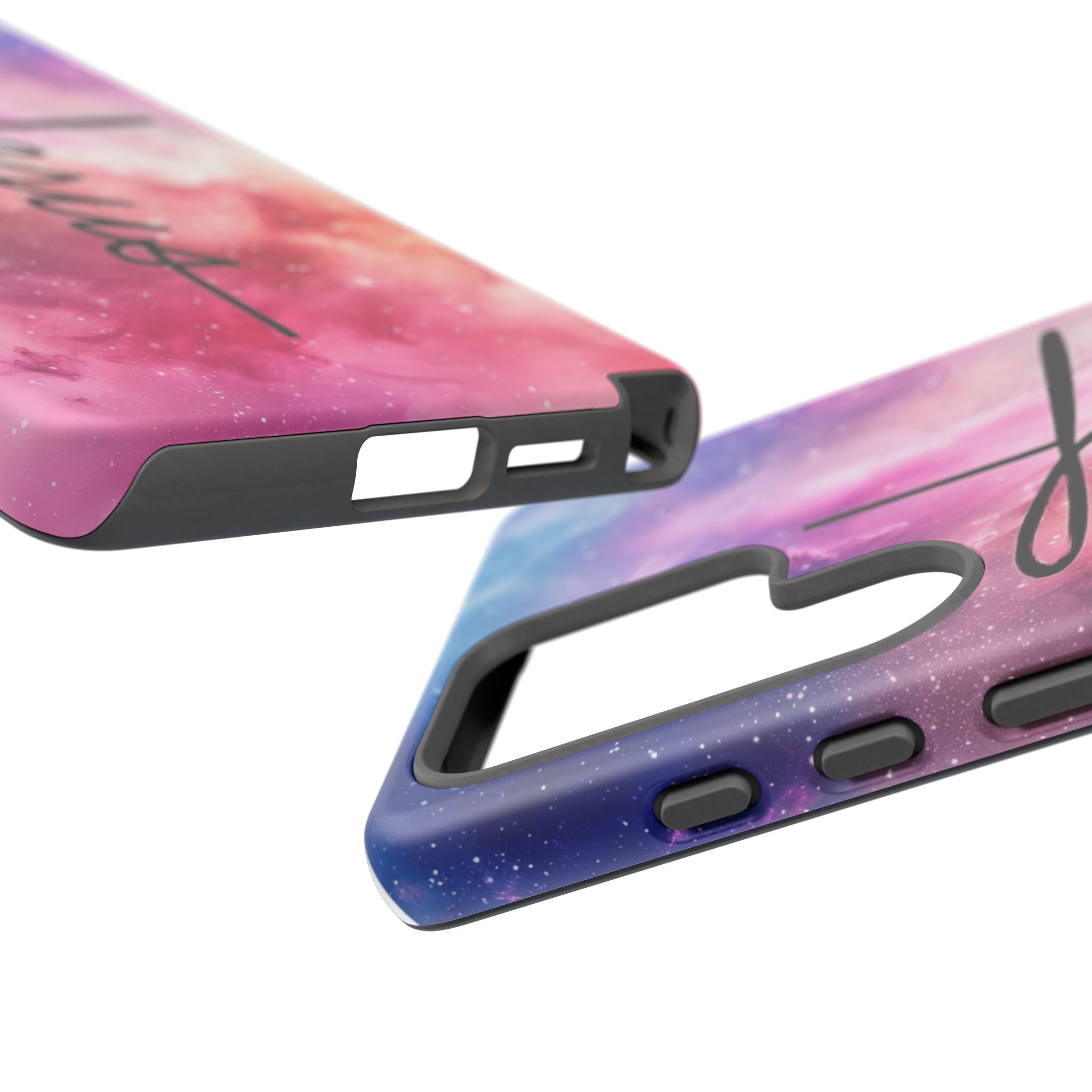 Jesus Cross Phone Case — Galaxy Pink Gradient Christian iPhone Cover