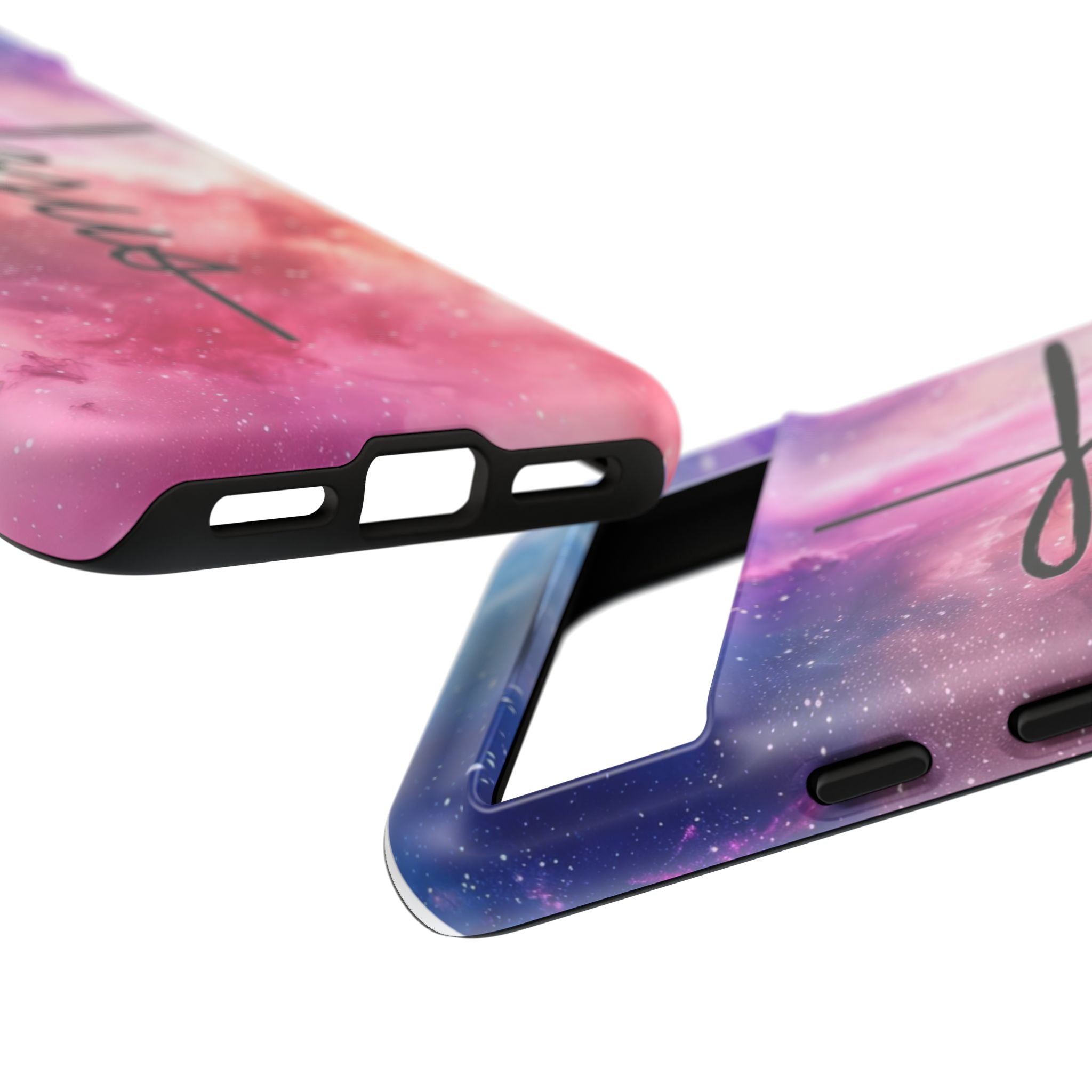 Jesus Cross Phone Case — Galaxy Pink Gradient Christian iPhone Cover