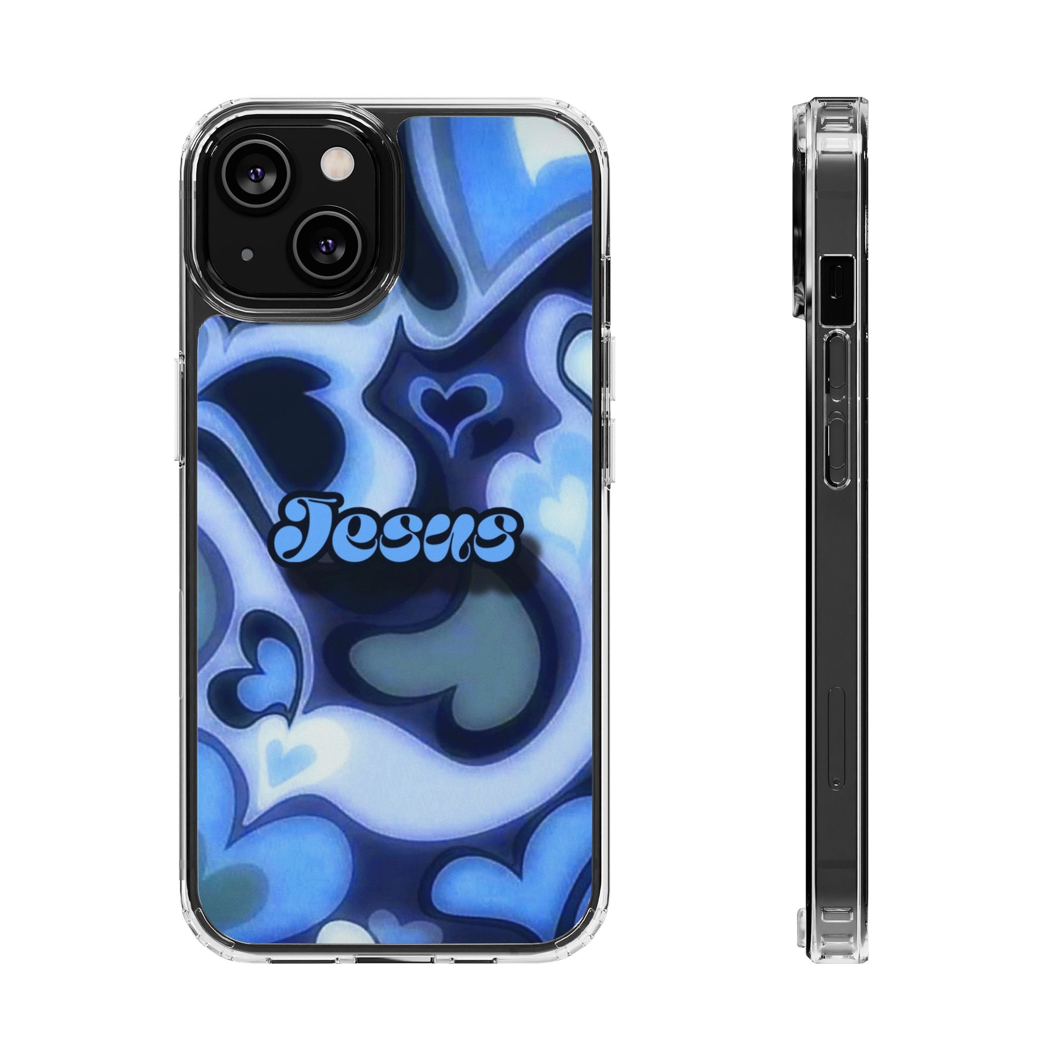 Y2K Blue Jesus Phone Case