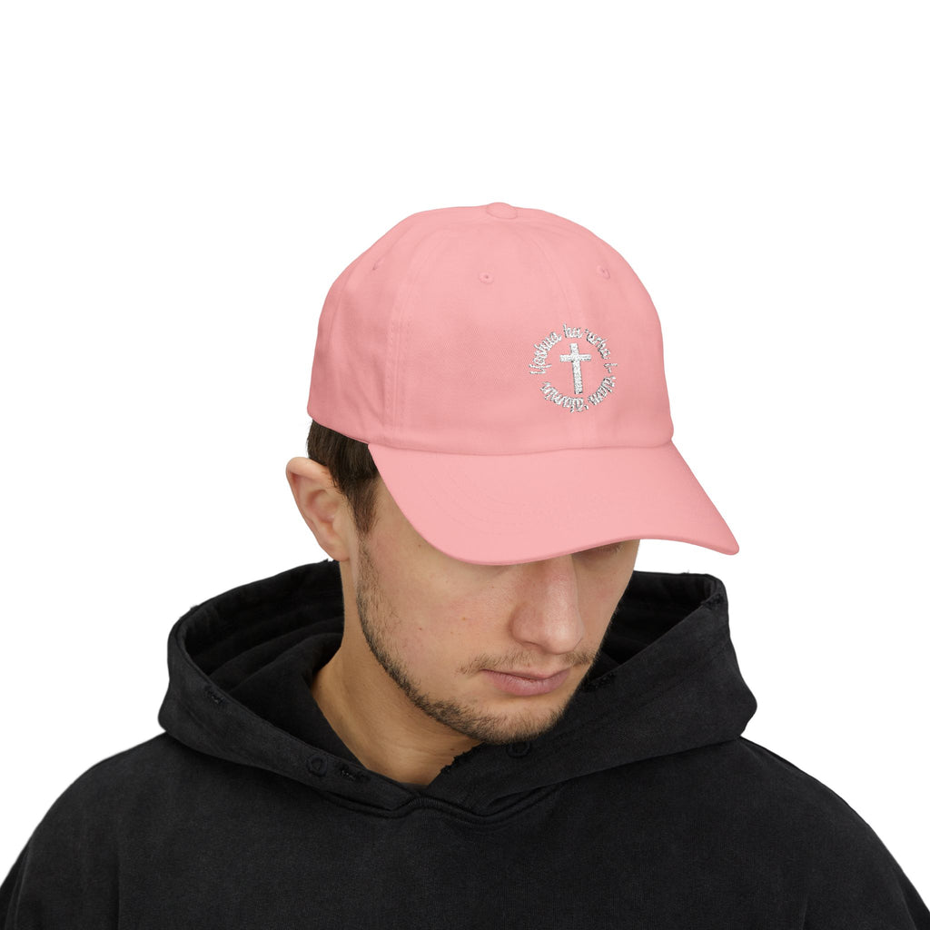Classic Dad Cap – Faith Cross Circle Embroidered Hat