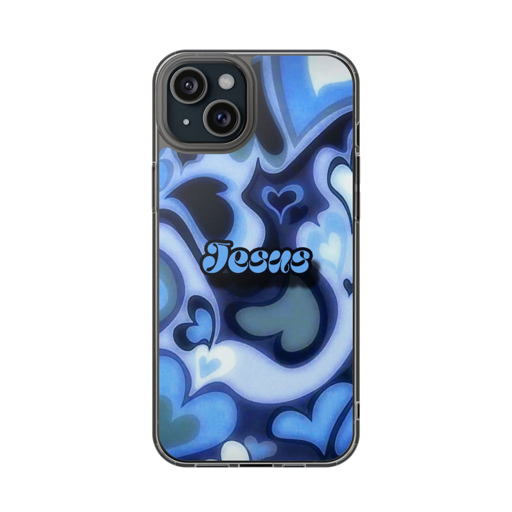 Y2K Blue Jesus Phone Case