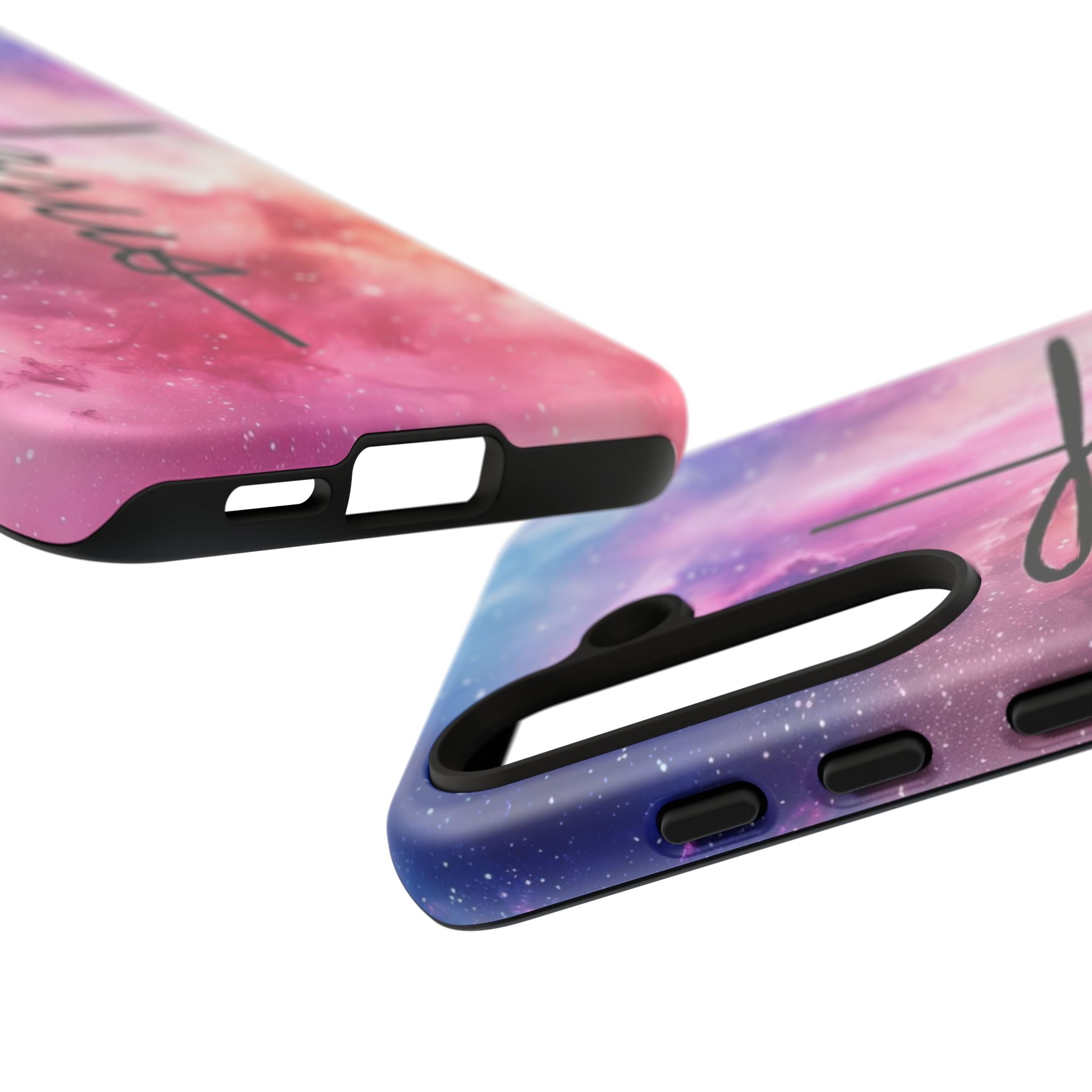 Jesus Cross Phone Case — Galaxy Pink Gradient Christian iPhone Cover