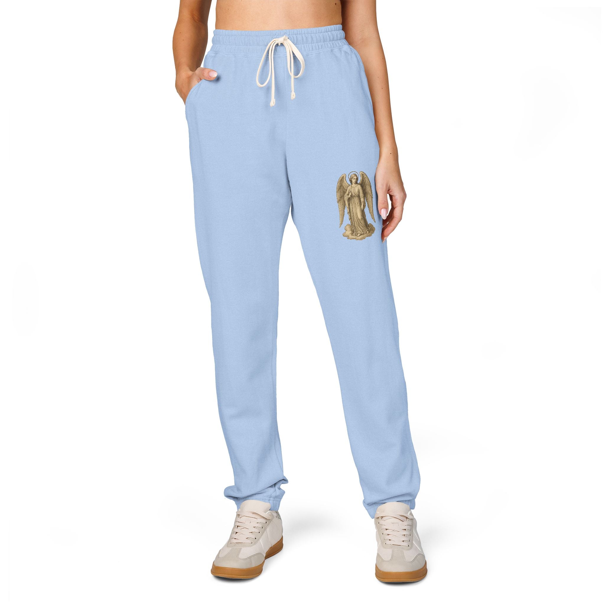 Fleece Sweatpants with Vintage Botanical Patch