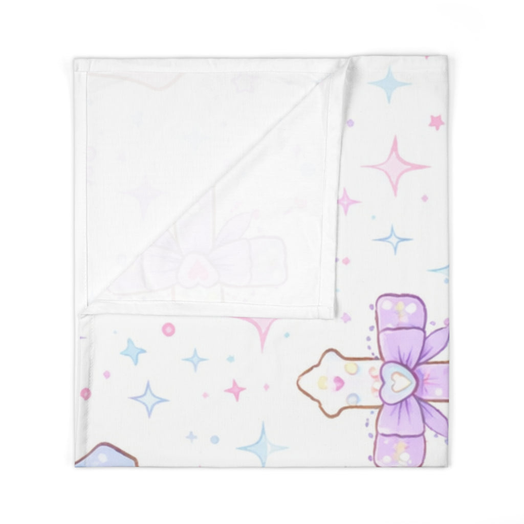 Pastel Cross Baby Swaddle Blanket —