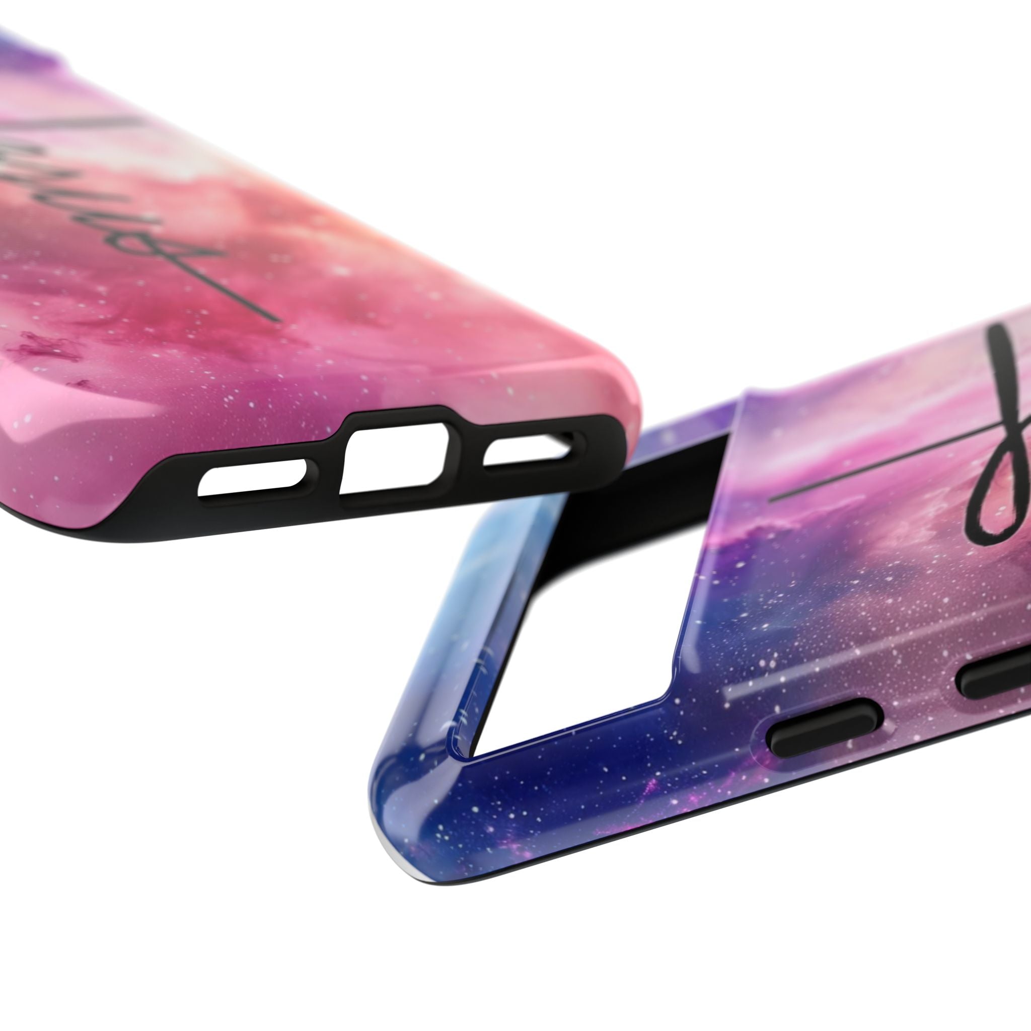 Jesus Cross Phone Case — Galaxy Pink Gradient Christian iPhone Cover