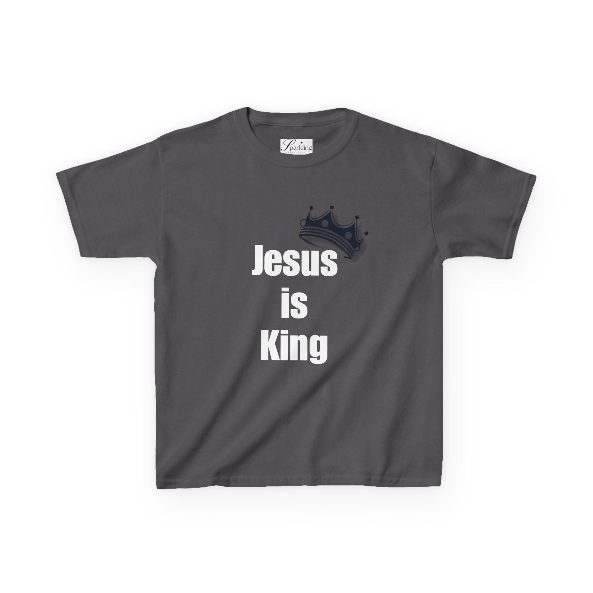 Kids Crown T‑Shirt — Small Silver Crown Graphic Tee for Boys & Girls