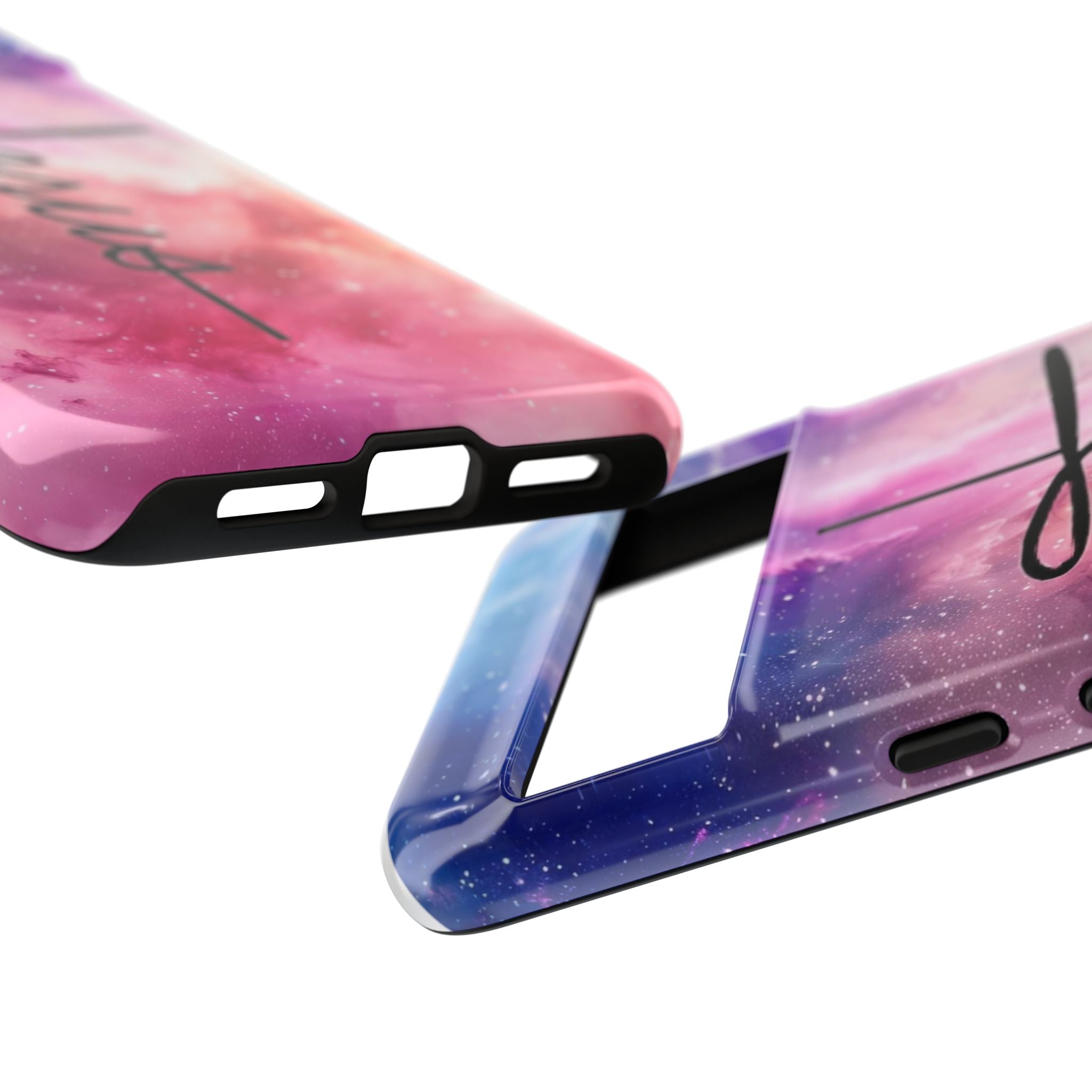 Jesus Cross Phone Case — Galaxy Pink Gradient Christian iPhone Cover