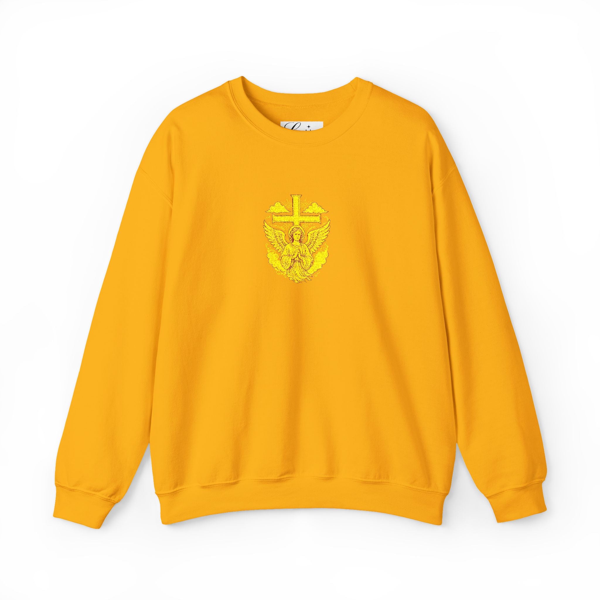 Yellow Embroidered Sweatshirt