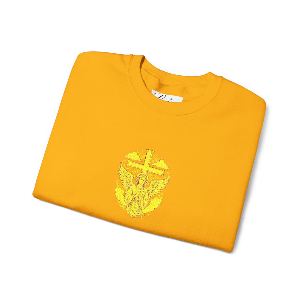 Yellow Embroidered Sweatshirt