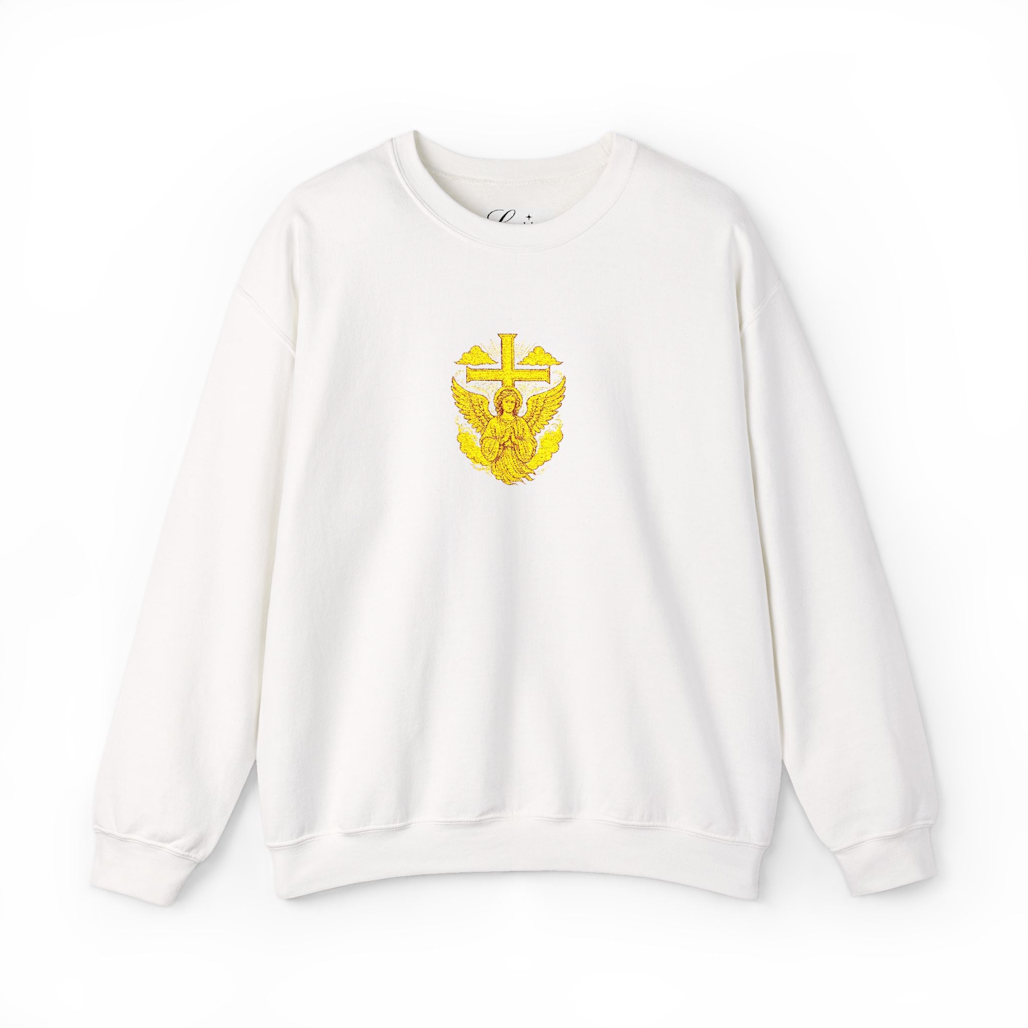 Yellow Embroidered Sweatshirt
