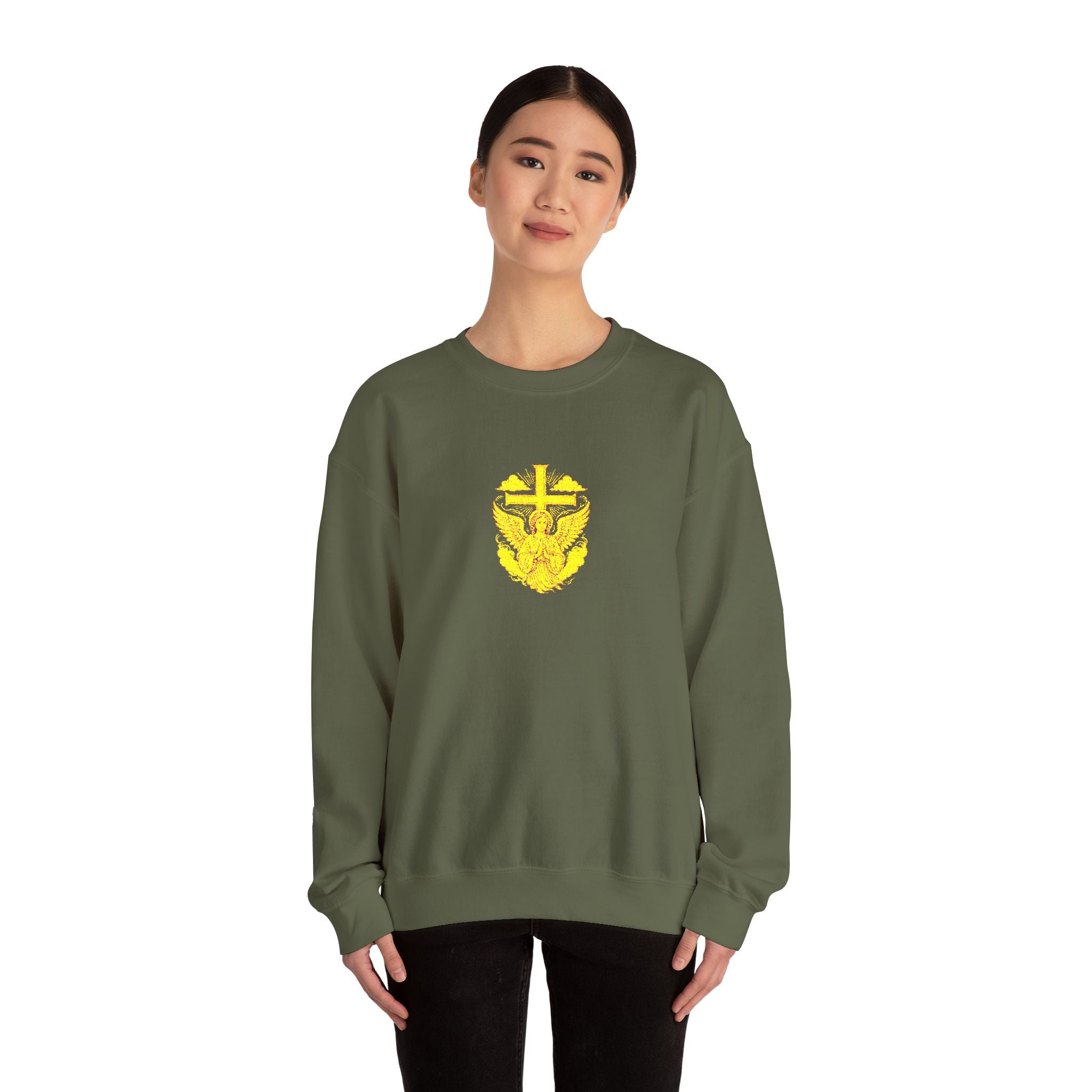 Yellow Embroidered Sweatshirt